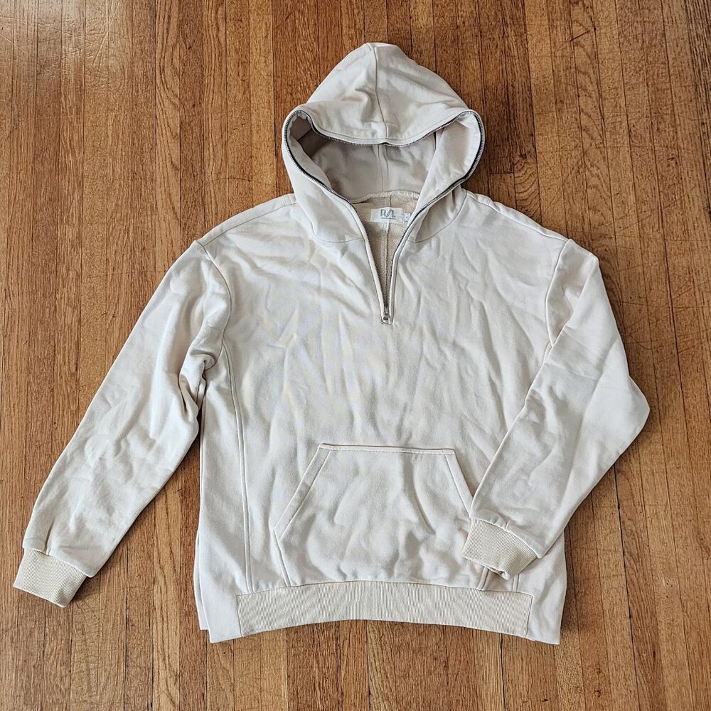 Richie Le Collection Hoodie Half Zip Sweatshirt Pullover  R/L